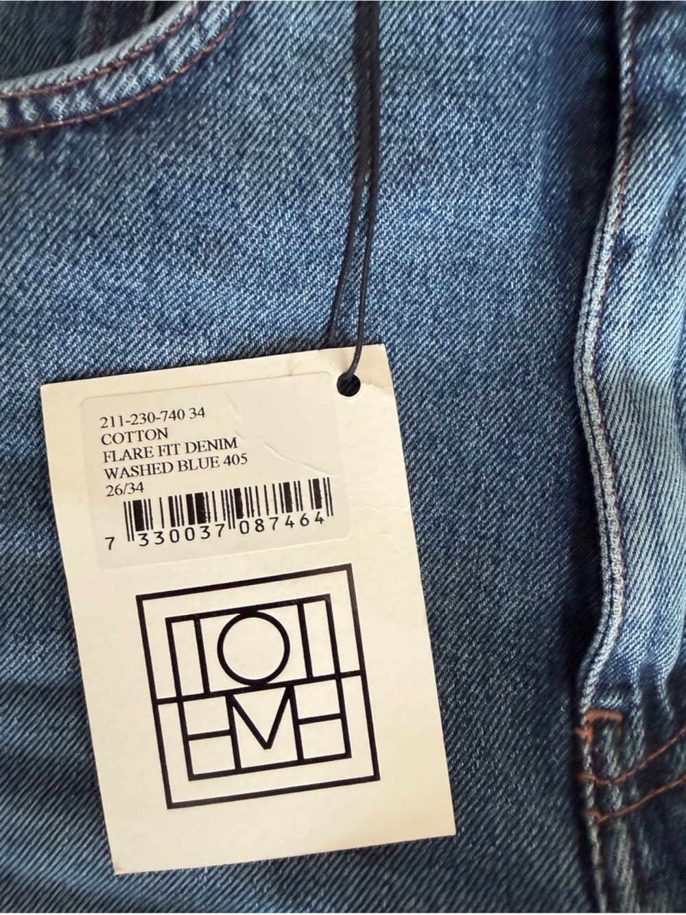 Toteme High-Rise Wide-Leg Jeans in Dark Blue Wash - Picture 10 of 10